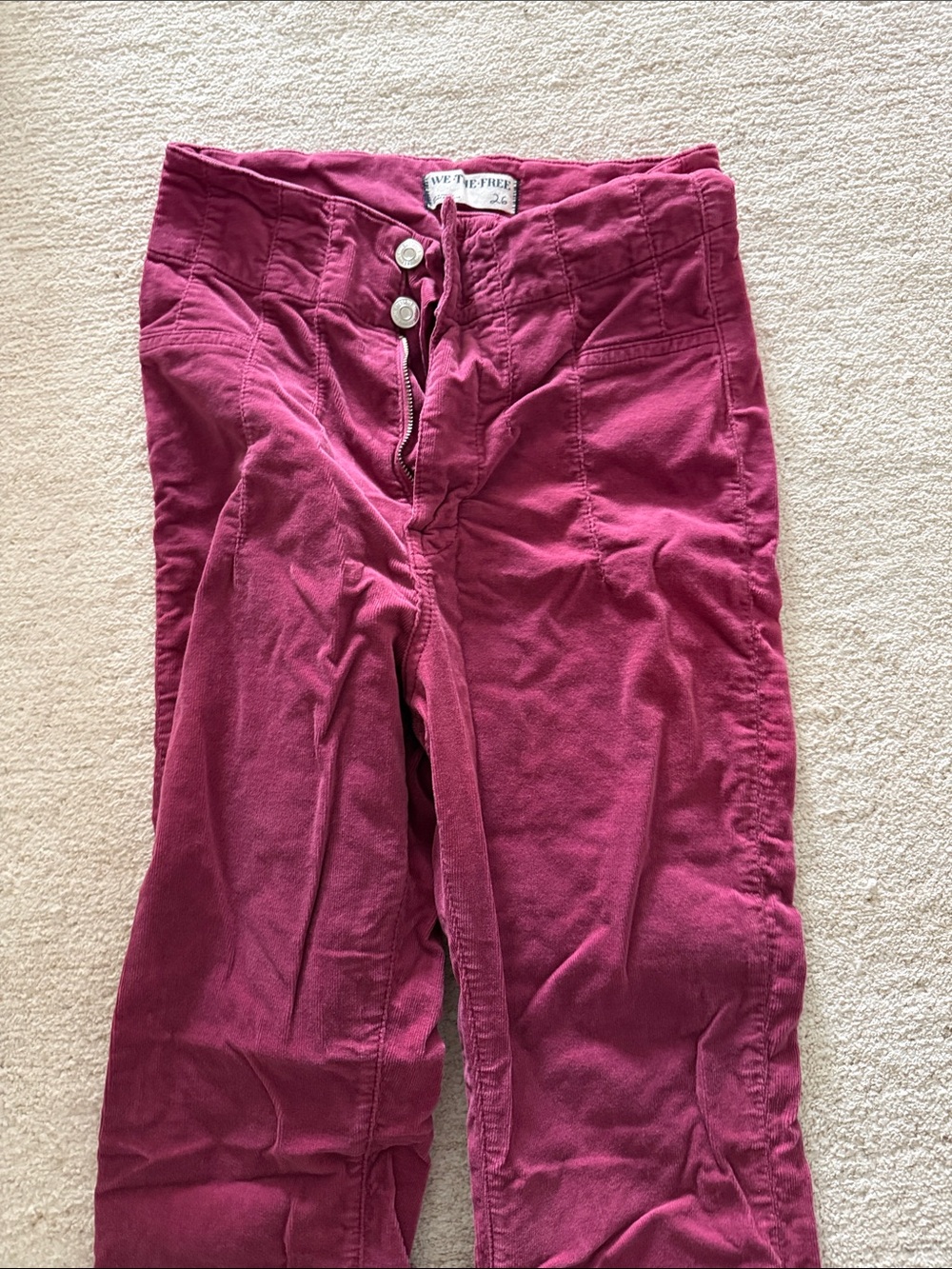 FP We The Free Jayde Cord High Rise Flare Leg, Size 26 Baton Rouge